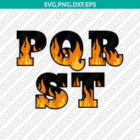 Fire Flame Number Alphabet SVG Vector Silhouette Cricut PNG – DNKWorkshop