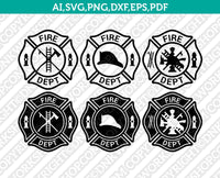 Fire Department Emblem Badge Fireman Wife Firefighter SVG Vector Cricut Laser Cut File Clipart Png Eps Dxf