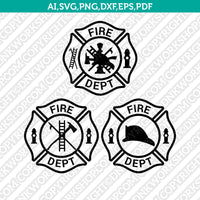 Fire Department Emblem Badge Fireman Wife Firefighter SVG Vector Cricut Laser Cut File Clipart Png Eps Dxf