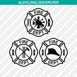 Fire Department Emblem Badge Fireman Wife Firefighter SVG Vector Cricut Laser Cut File Clipart Png Eps Dxf