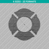 Fire Rescue Maltese Cross Monogram Embroidery Design - 6 Sizes - INSTANT DOWNLOAD