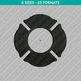 Fire Rescue Maltese Cross Monogram Embroidery Design - 6 Sizes - INSTANT DOWNLOAD