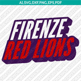 Firenze Red Lions SVG Bundle | AFLE Football Logo Vector Cricut