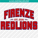 Firenze Red Lions SVG Bundle | AFLE Football Logo Vector Cricut