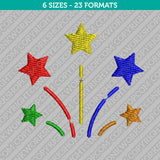 Fireworks Embroidery Design - 6 Sizes - INSTANT DOWNLOAD