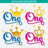 First 1st One Birthday Boy Girl Party Baby Silhouette Cameo SVG Vector Cricut Cut File Clipart Png Eps Dxf