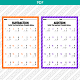 First Grade Math Worksheets Printable PDF