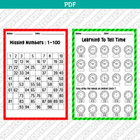 First Grade Math Worksheets Printable PDF