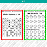 First Grade Math Worksheets Printable PDF