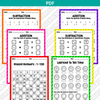 First Grade Math Worksheets Printable PDF