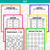 First Grade Math Worksheets Printable PDF
