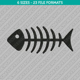 Fishbone Embroidery Design - 6 Sizes - INSTANT DOWNLOAD