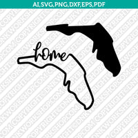 Florida State SVG Cut File Vector Silhouette Cameo Cricut Clipart Png Dxf Eps