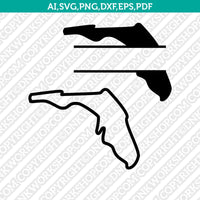 Florida State SVG Cut File Vector Silhouette Cameo Cricut Clipart Png Dxf Eps
