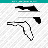 Florida State SVG Cut File Vector Silhouette Cameo Cricut Clipart Png Dxf Eps