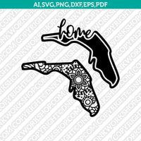 Florida State SVG Cut File Vector Silhouette Cameo Cricut Clipart Png Dxf Eps