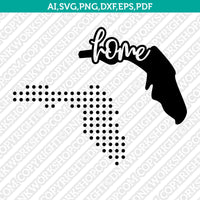 Florida State SVG Cut File Vector Silhouette Cameo Cricut Clipart Png Dxf Eps