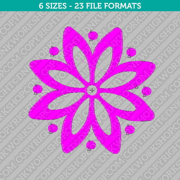 Flower Machine Embroidery Design - 6 Sizes - INSTANT DOWNLOAD