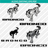 Ford Bronco Logo SVG Bundle Vector Cricut