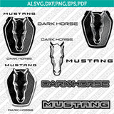 Ford Mustang Dark Horse Logo SVG Bundle Vector Cricut