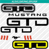 Ford Mustang GTD Logo SVG Bundle – Car Vector Cricut