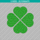 Four Leaf Clover Embroidery Design - 5 Sizes - INSTANT DOWNLOAD
