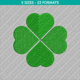 Four Leaf Clover Embroidery Design - 5 Sizes - INSTANT DOWNLOAD