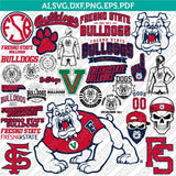 Fresno State Bulldogs Logo SVG Bundle | NCAA College Vector Cricut