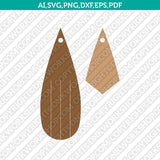 Fringe Stacked Leather Earring Template SVG Laser Cut File Vector Cricut Silhouette Cameo Clipart Png Dxf Eps