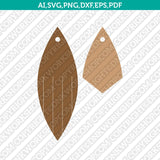 Fringe Stacked Leather Earring Template SVG Laser Cut File Vector Cricut Silhouette Cameo Clipart Png Dxf Eps