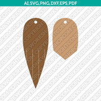 Fringe Stacked Leather Earring Template SVG Laser Cut File Vector Cricut Silhouette Cameo Clipart Png Dxf Eps