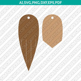 Fringe Stacked Leather Earring Template SVG Laser Cut File Vector Cricut Silhouette Cameo Clipart Png Dxf Eps