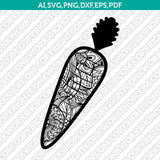 Fruits Grape Strawberry Banana Watermelon Carrot Zentangle SVG Laser Cut File Vector Cricut Silhouette Cameo Clipart Png Dxf Eps