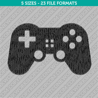 Game Controller Embroidery Design - 5 Sizes - INSTANT DOWNLOAD
