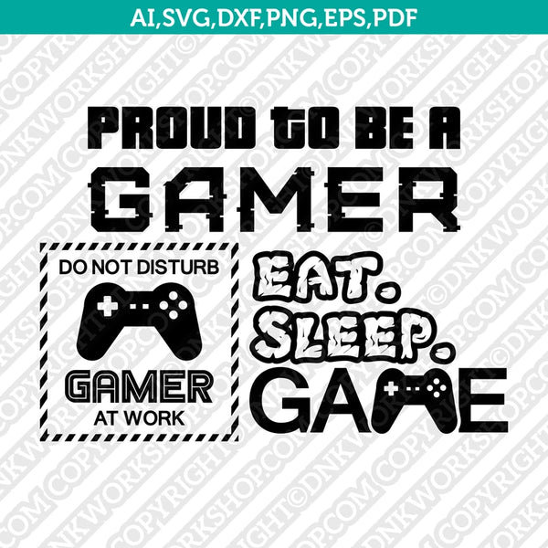 Gamer Gaming Video Game Bundle SVG Cricut Cut File Clipart Png Eps Dxf Vector