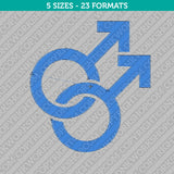 Gay Male Homosexual Embroidery Design - 5 Sizes - INSTANT DOWNLOAD