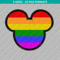 Gay Pride Rainbow Mickey Mouse Embroidery Design - 5 Sizes - INSTANT  DOWNLOAD
