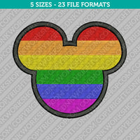 Gay Pride Rainbow Mickey Mouse Embroidery Design - 5 Sizes - INSTANT  DOWNLOAD