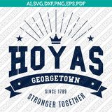 Georgetown Hoyas Logo SVG Bundle | NCAA College Vector Cricut