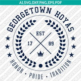 Georgetown Hoyas Logo SVG Bundle | NCAA College Vector Cricut