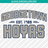 Georgetown Hoyas Logo SVG Bundle | NCAA College Vector Cricut