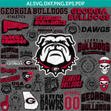 Georgia Bulldogs Logo SVG Bundle | NCAA College Vector Cricut