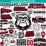 Georgia Bulldogs Logo SVG Bundle | NCAA College Vector Cricut