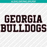 Georgia Bulldogs Logo SVG Bundle | NCAA College Vector Cricut