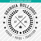 Georgia Bulldogs Logo SVG Bundle | NCAA College Vector Cricut