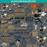 Georgia Tech Yellow Jackets Logo SVG Bundle | NCAA College Vector Cricut