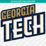 Georgia Tech Yellow Jackets Logo SVG Bundle | NCAA College Vector Cricut