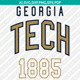 Georgia Tech Yellow Jackets Logo SVG Bundle | NCAA College Vector Cricut