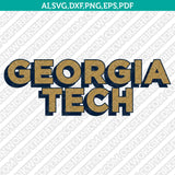 Georgia Tech Yellow Jackets Logo SVG Bundle | NCAA College Vector Cricut