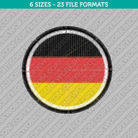 German Germany Flag Embroidery Design - 5 Sizes - INSTANT DOWNLOAD